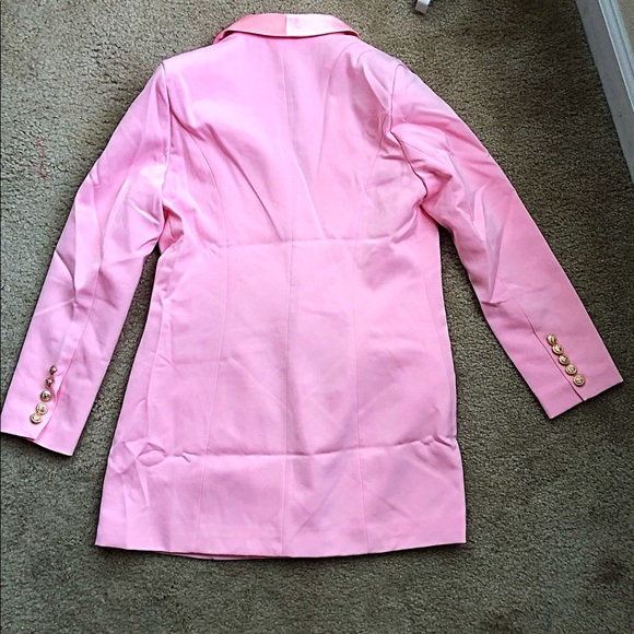 Baby pink buttoned blazer dress XL - Picture 8 of 9
